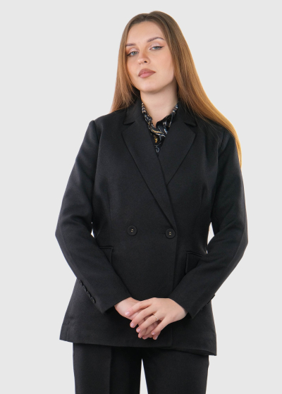 Clelia melna sieviešu žakete ar pogām