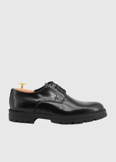 Black leather brogue shoes