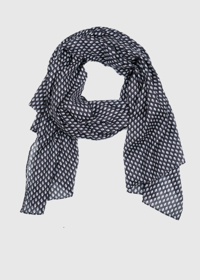 Annibale black emroidered scarf