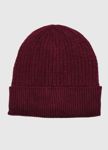 Tacito бордовая шапка с меховой подкладкой