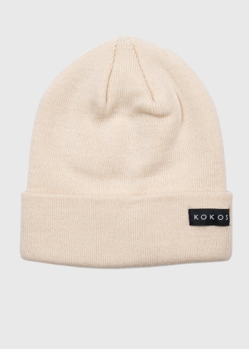 Romina бежевая шапка с логотипом