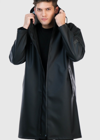 Loreto black men's raincoat