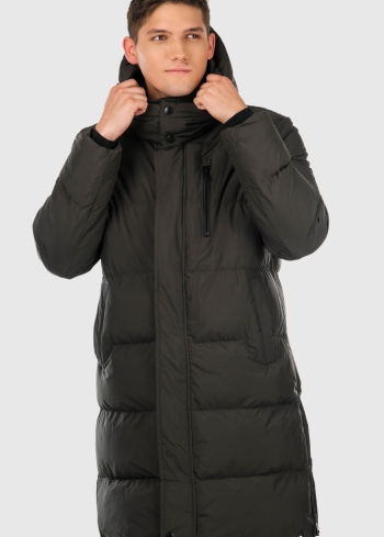 Durante темно-зеленая мужская теплая куртка с капюшоном