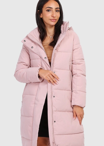 Angelina light pink women's jacket with a hood