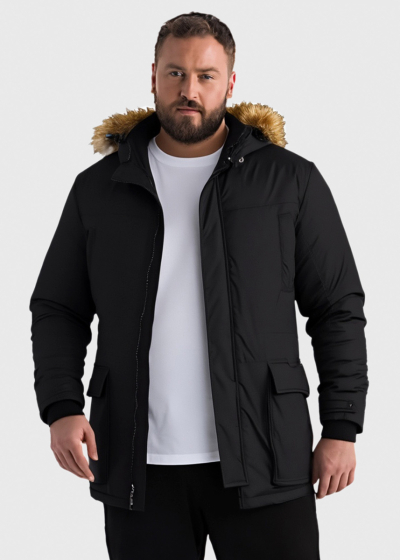 Romualdo black jacket with patch pockets