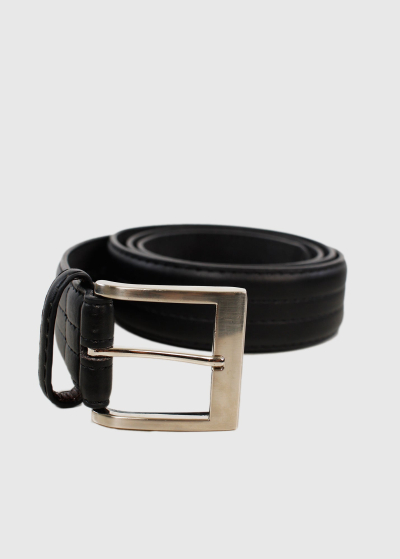 Romano black men's leather belt