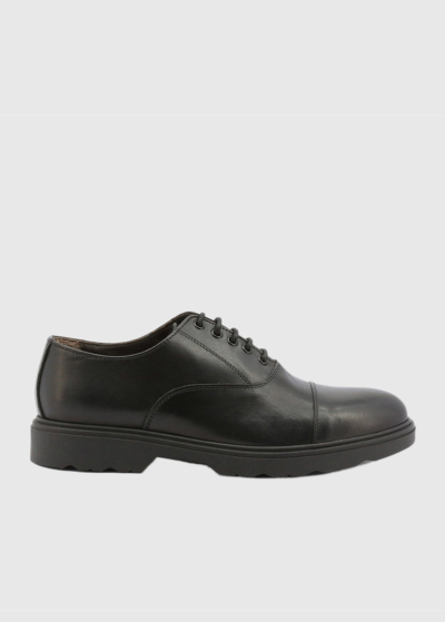 Black leather oxfords