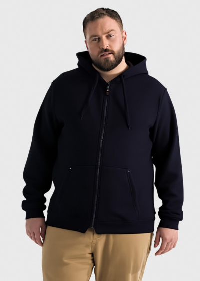 Carmelo Plus Size blue zipped sweater