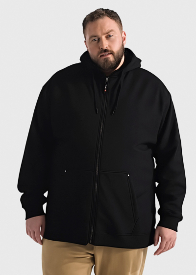 Carmelo Plus Size black zipped sweater