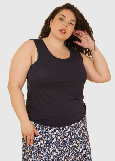 Alessa Plus Size dark blue women's top