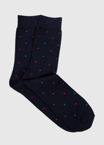 Cosimo black men's polka dot socks