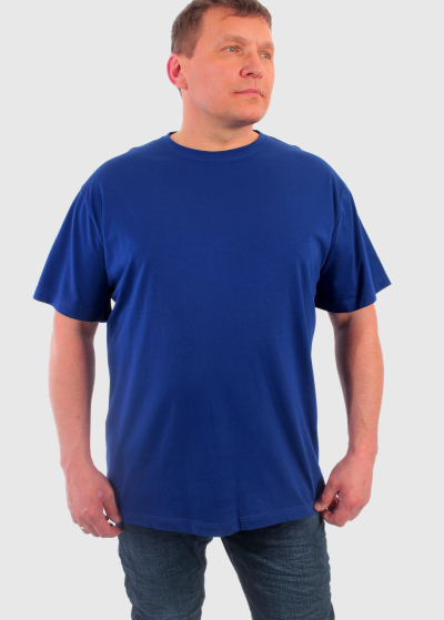 Aurelio Plus Size blue men's t-shirt