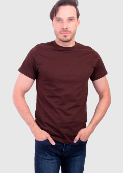 Cecilio Simple dark brown men's t-shirt