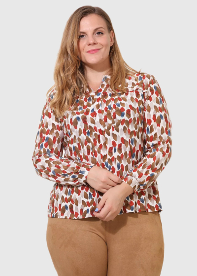 Afra Plus Size blouse in print