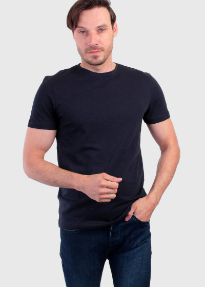 Nicola navy organic cotton men's t-shirt