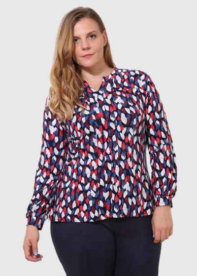 Afra Plus Size blouse in print