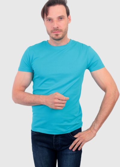 Celso Slim Fit бирюзовая мужская майка