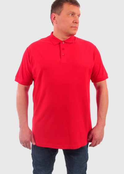 Ermanno Plus Size red men's Polo Shirt