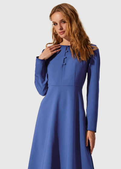 Blue long sleeve dress