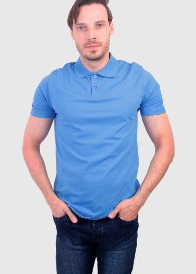 Enrico light blue men's Polo Shirt