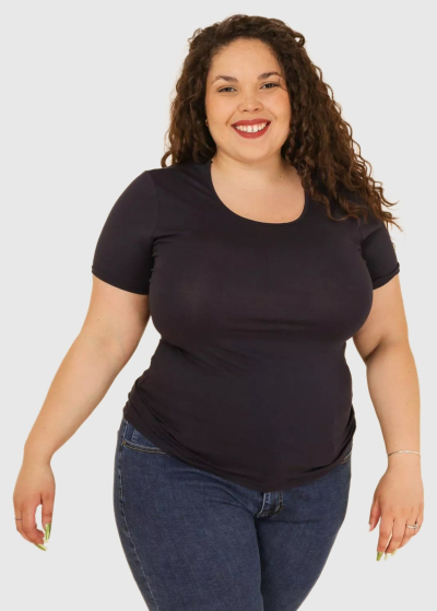Ada Plus Size dark blue t-shirt