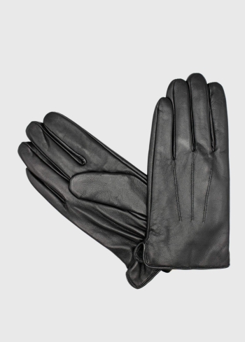 Germano black leather men's gloves