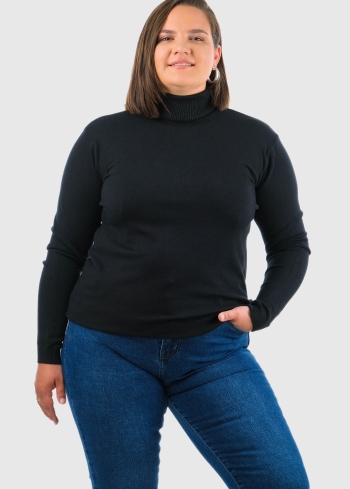 Eulalia Plus Size black women's turtleneck