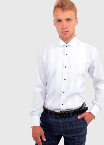 Slim Fit balts vīriešu krekls