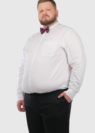 Regular Fit Plus Size white shirt