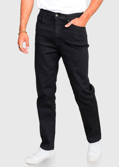 Amedeo Slim Fit черные джинсы Большого Размера