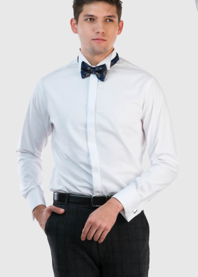 Adrione Slim Fit balti krekls