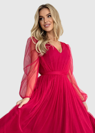 Olga pink evening dress