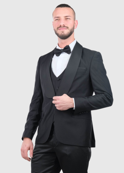 Adolfo Slim Fit black men's suit