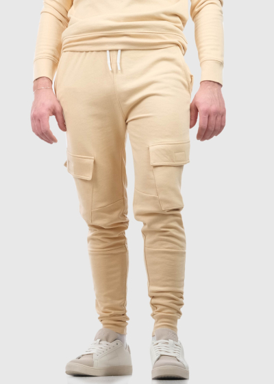 Adalberto beige sweatpants with patch pockets