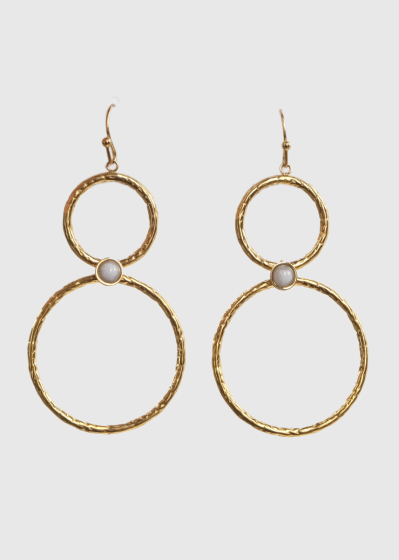 Irene gold-colored women's earrings