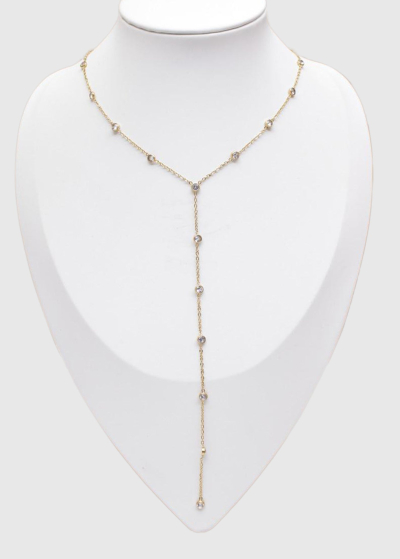 Alice gold-colored necklace with crystals