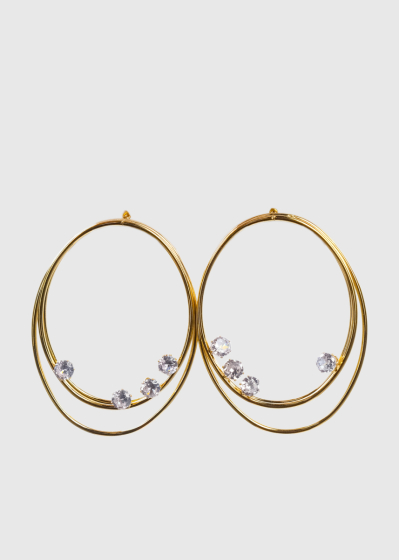 Albertina gold-colored hoop earrings