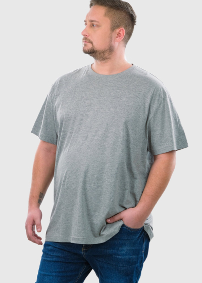 Mirco Plus Size grey mens t-shirt