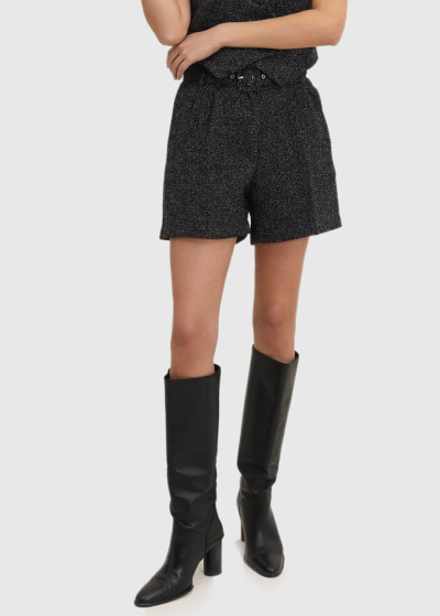 Damiana dark grey women's shorts with belt