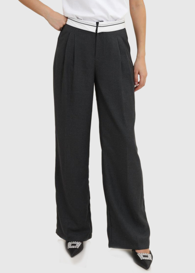 Agnese dark grey women's pants with pockets