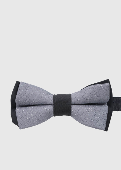 Gian grey mens sparkle bow tie