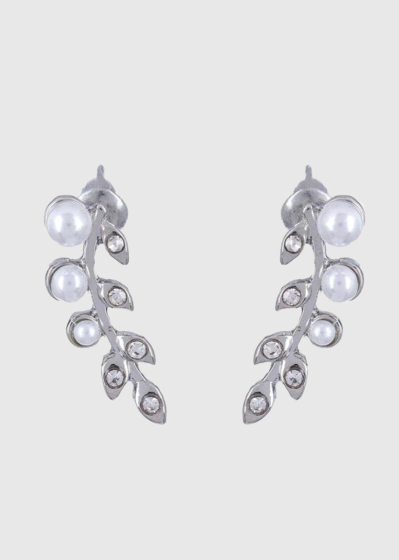 Carlomaria silver earrings with pearls