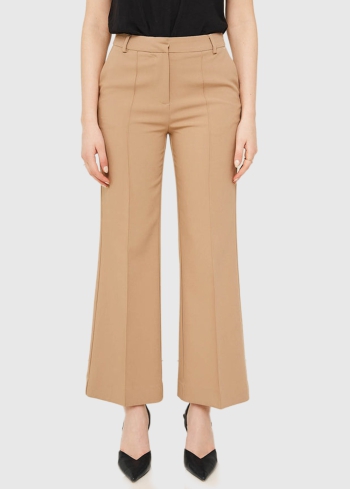 Roberta beige women's wide leg pants