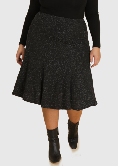 Addolorata Plus Size skirt with tinsels