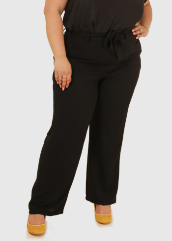 Paula Plus Size black women's belted pants