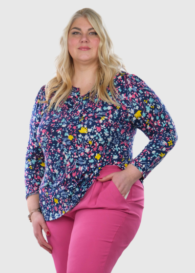 Abigail Plus Size women's printed blouse