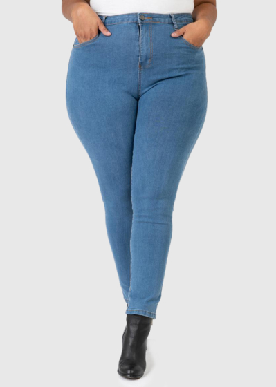 Evita Mom Fit синие джинсы Больших Размеров