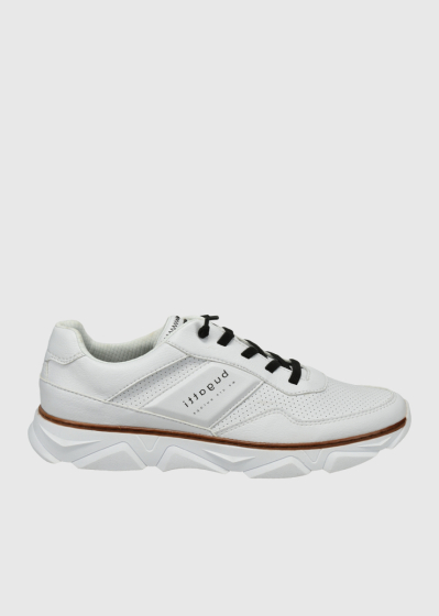 Bugatti White men's zipped sneakers