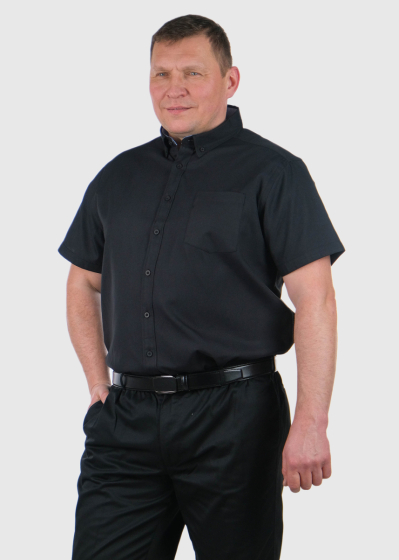 Raul черная рубашка Большого размера с короткими рукавами