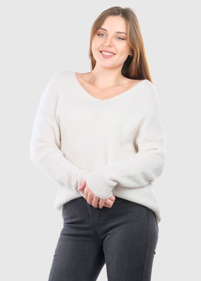 Mia white women's sweater
